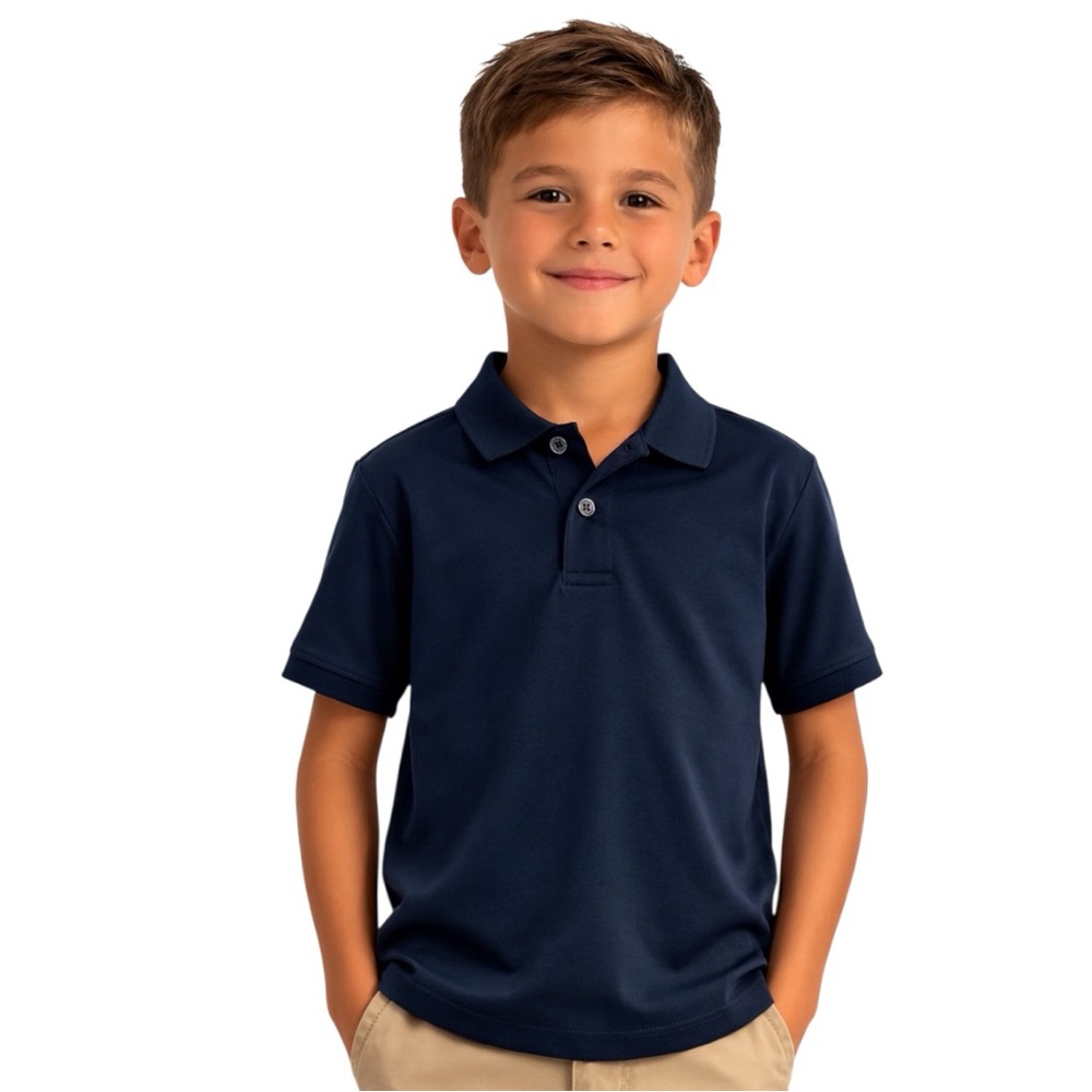 Old Navy Navy Blue Polo Shirt Boys S 6-7 Uniform Short Sleeve Classic